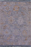 Grey Turkish Oushak Handmade Wool Rug - 4' 1" X 5' 11" - Golden Nile