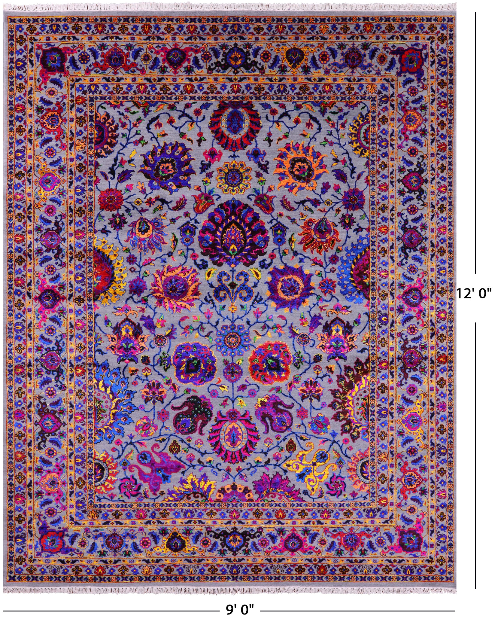 Persian Tabriz Hand Knotted Wool & Silk Rug – Golden Nile