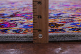 Grey Persian Tabriz Hand Knotted Wool & Silk Rug - 9' 0" X 12' 0" - Golden Nile