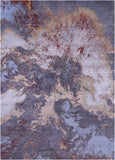 Abstract Contemporary Hand Knotted Wool & Silk Rug - 8' 10" X 12' 4" - Golden Nile