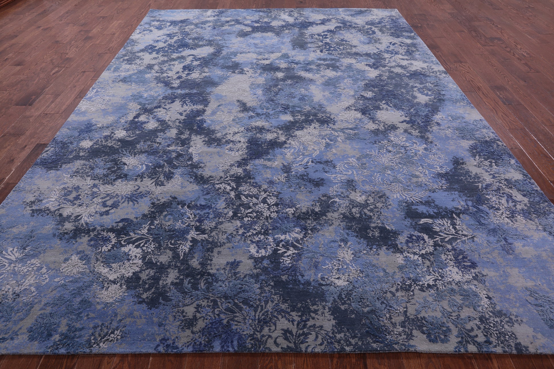 Abstract Contemporary Hand Knotted Wool Rug - 9' 1" X 12' 5" - Golden Nile
