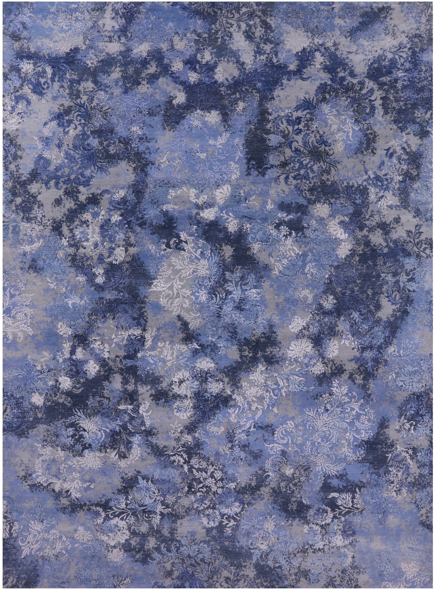 Abstract Contemporary Hand Knotted Wool Rug - 9' 1" X 12' 5" - Golden Nile