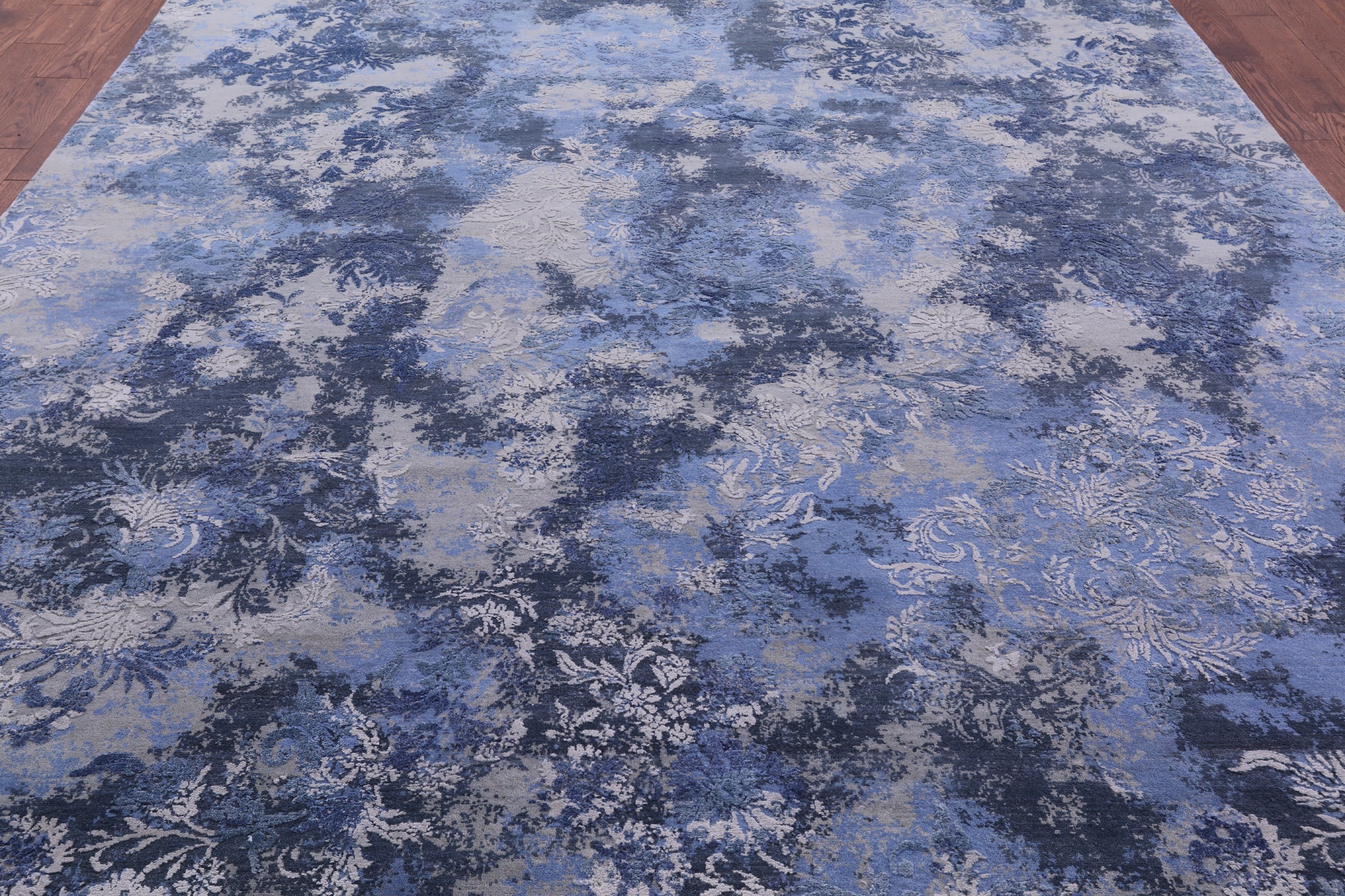 Abstract Contemporary Hand Knotted Wool Rug - 9' 1" X 12' 5" - Golden Nile