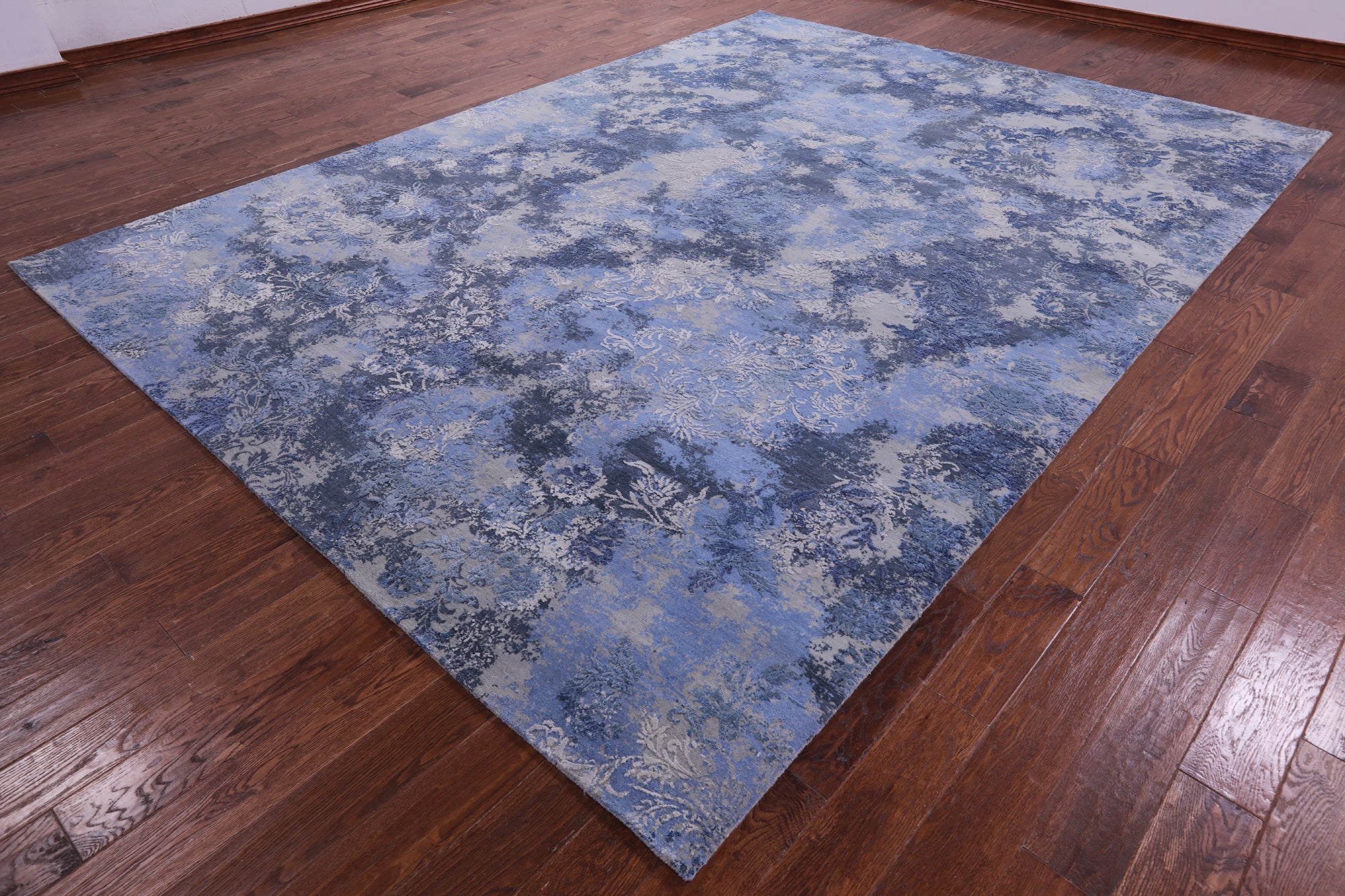 Abstract Contemporary Hand Knotted Wool Rug - 9' 1" X 12' 5" - Golden Nile