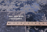 Abstract Contemporary Hand Knotted Wool Rug - 9' 1" X 12' 5" - Golden Nile