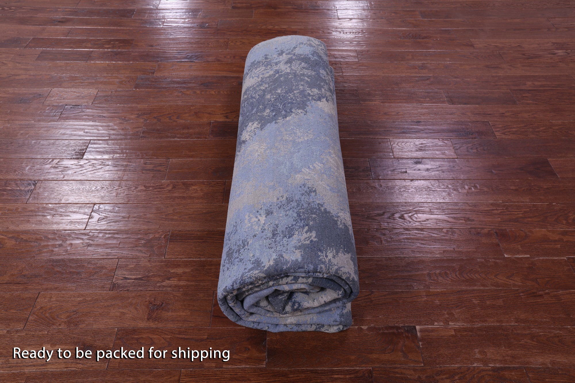 Abstract Contemporary Hand Knotted Wool Rug - 9' 1" X 12' 5" - Golden Nile