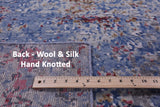 Abstract Contemporary Hand Knotted Wool & Silk Rug - 7' 11" X 10' 0" - Golden Nile