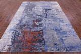 Abstract Contemporary Hand Knotted Wool & Silk Rug - 7' 11" X 10' 2" - Golden Nile
