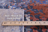 Abstract Contemporary Hand Knotted Wool & Silk Rug - 7' 11" X 10' 2" - Golden Nile
