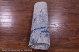 Abstract Contemporary Hand Knotted Wool & Silk Rug - 7' 11" X 10' 2" - Golden Nile