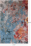 Abstract Contemporary Hand Knotted Wool & Silk Rug - 3' 11" X 6' 0" - Golden Nile