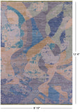 Contemporary Handmade Wool Rug - 8' 10" X 12' 4" - Golden Nile