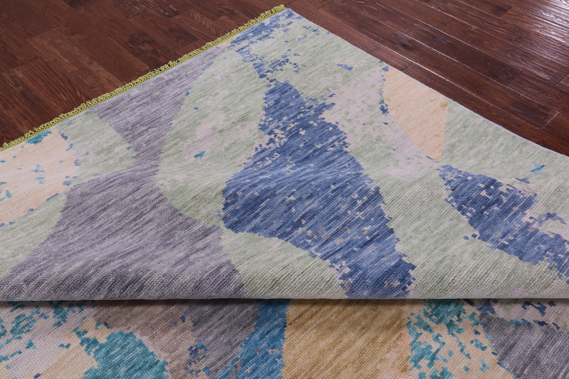 Contemporary Handmade Wool Rug - 8' 10" X 12' 4" - Golden Nile