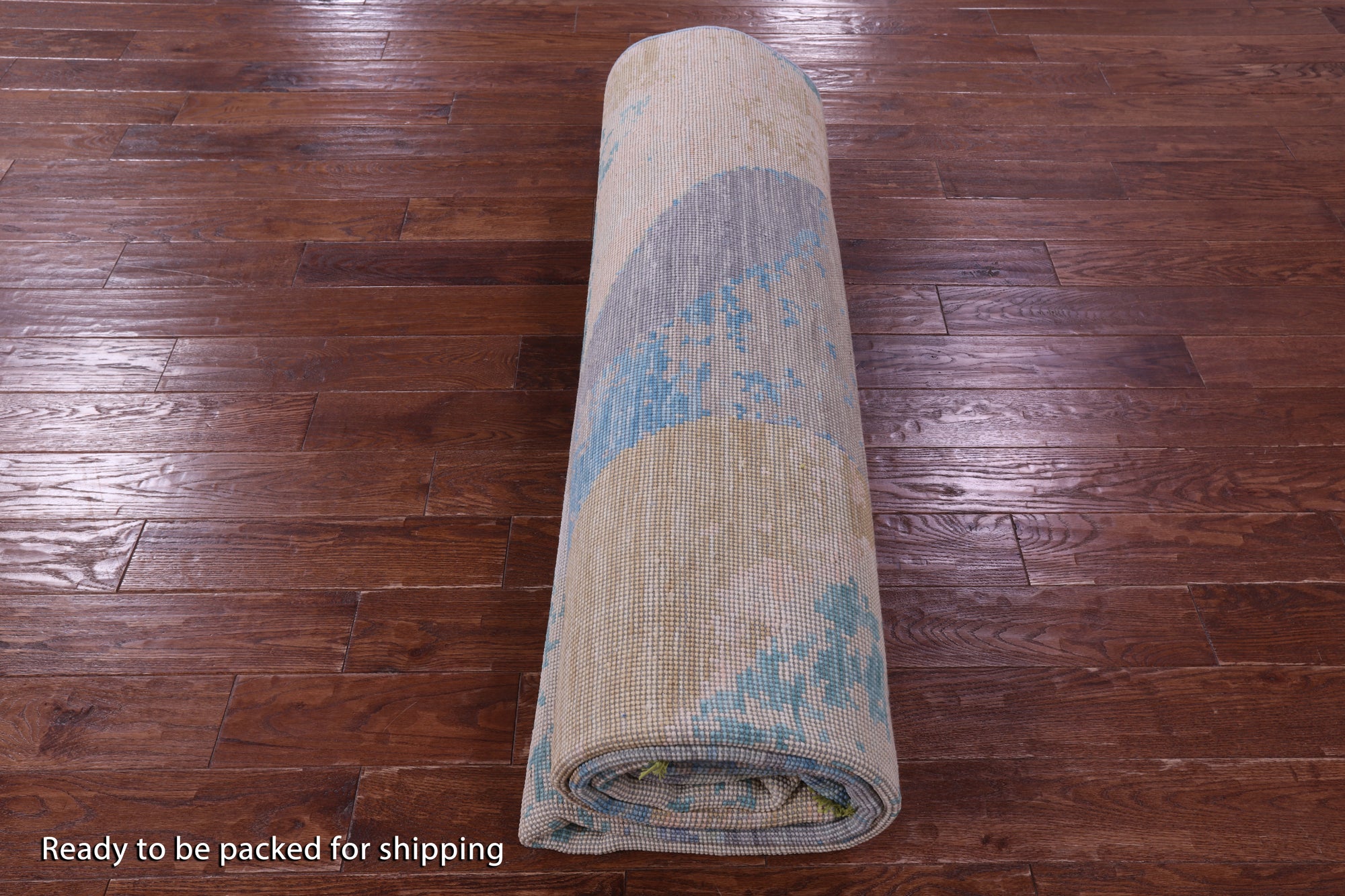 Contemporary Handmade Wool Rug - 8' 10" X 12' 4" - Golden Nile
