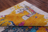 Abstract Contemporary Hand Knotted Wool Rug - 7' 11" X 10' 2" - Golden Nile