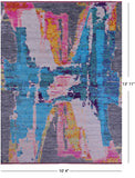 Abstract Contemporary Hand Knotted Wool Rug - 10' 4" X 13' 11" - Golden Nile