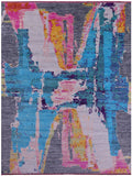 Abstract Contemporary Hand Knotted Wool Rug - 10' 4" X 13' 11" - Golden Nile