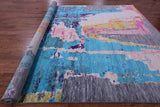 Abstract Contemporary Hand Knotted Wool Rug - 10' 4" X 13' 11" - Golden Nile