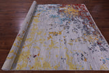 Abstract Contemporary Hand Knotted Wool Rug - 8' 0" X 10' 0" - Golden Nile