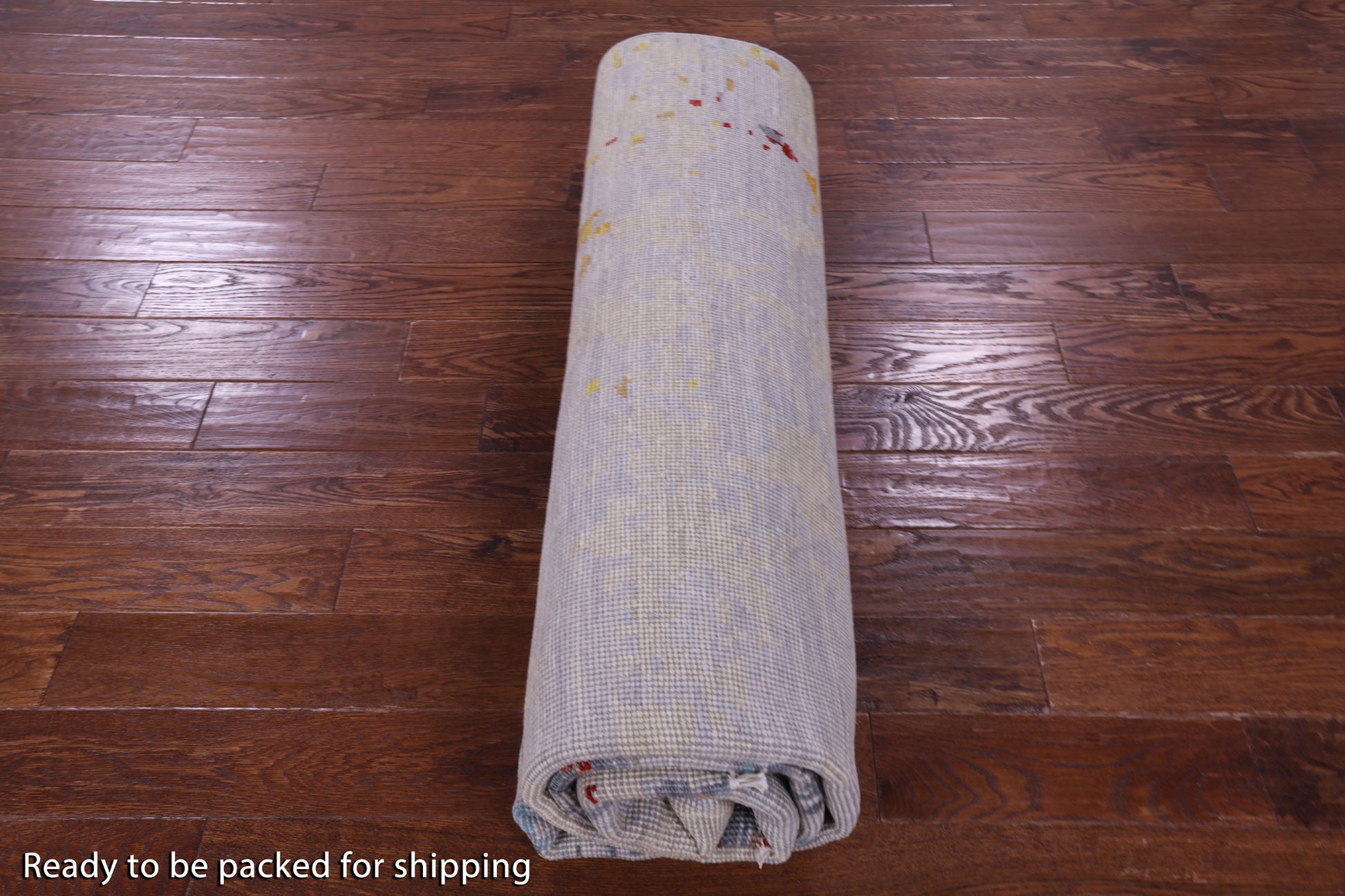 Abstract Contemporary Hand Knotted Wool Rug - 8' 0" X 10' 0" - Golden Nile