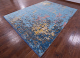 Abstract Contemporary Hand Knotted Wool Rug - 9' 3" X 12' 6" - Golden Nile
