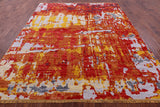 Abstract Contemporary Hand Knotted Wool Rug - 8' 1" X 10' 4" - Golden Nile