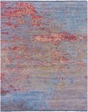 Abstract Contemporary Hand Knotted Wool Rug - 8' 2" X 10' 0" - Golden Nile
