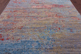 Abstract Contemporary Hand Knotted Wool Rug - 8' 2" X 10' 0" - Golden Nile