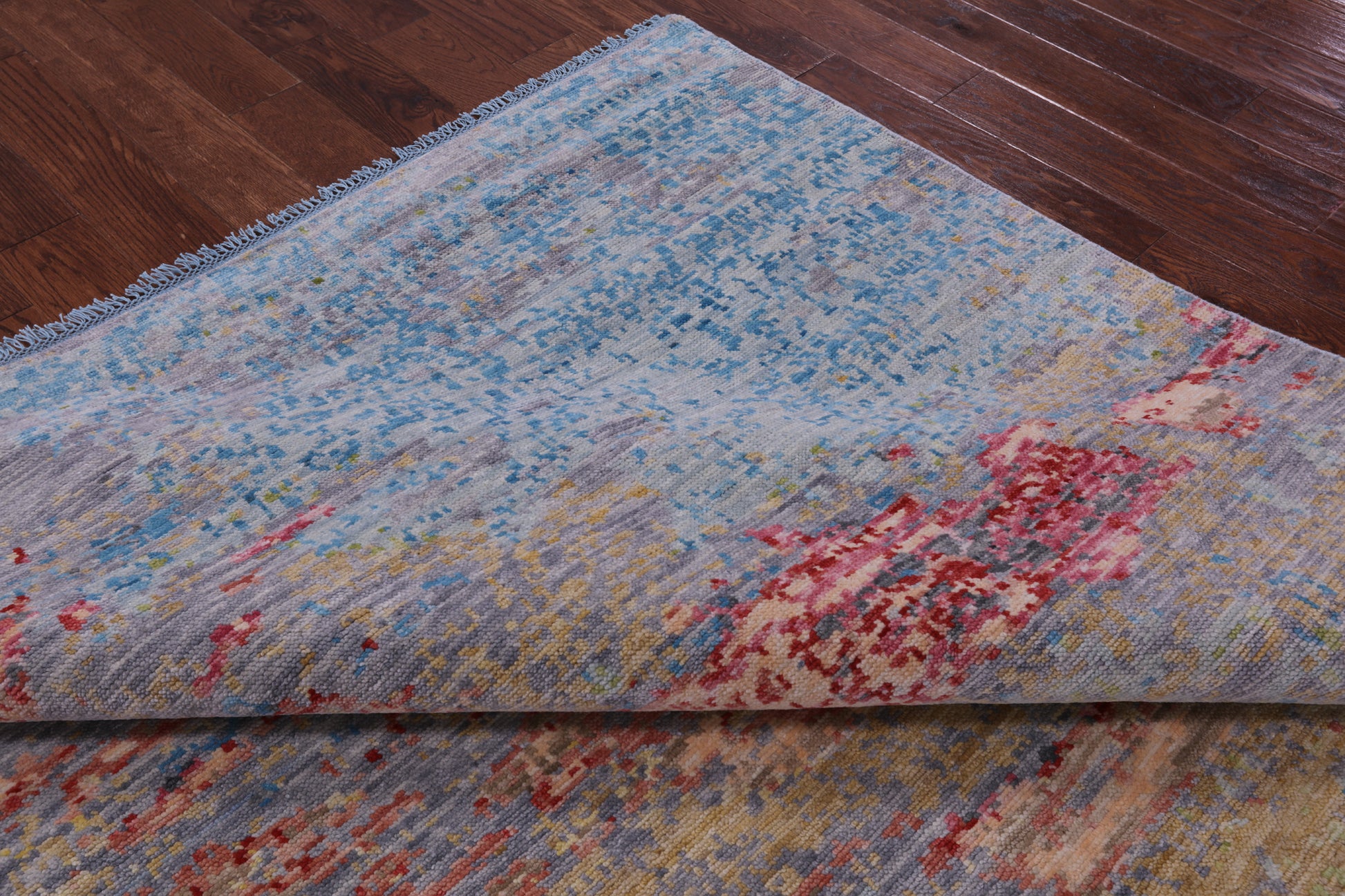 Abstract Contemporary Hand Knotted Wool Rug - 8' 2" X 10' 0" - Golden Nile