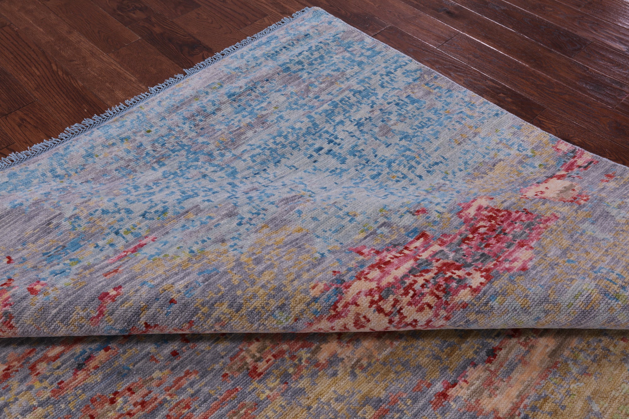 Abstract Contemporary Hand Knotted Wool Rug - 8' 2" X 10' 0" - Golden Nile
