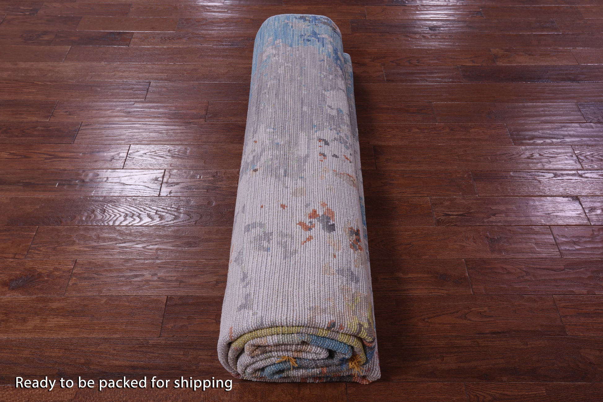 Abstract Contemporary Hand Knotted Wool Rug - 9' 1" X 12' 1" - Golden Nile