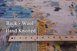 Abstract Contemporary Hand Knotted Wool Rug - 9' 1" X 12' 1" - Golden Nile