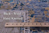 Abstract Contemporary Hand Knotted Wool Rug - 8' 0" X 9' 11" - Golden Nile