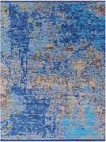 Abstract Contemporary Handmade Wool Rug - 9' 2" X 11' 11" - Golden Nile
