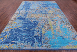 Abstract Contemporary Handmade Wool Rug - 9' 2" X 11' 11" - Golden Nile