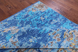 Abstract Contemporary Handmade Wool Rug - 9' 2" X 11' 11" - Golden Nile