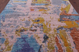 Abstract Contemporary Hand Knotted Wool Rug - 8' 3" X 10' 5" - Golden Nile