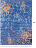 Abstract Contemporary Hand Knotted Wool Rug - 9' 0" X 12' 0" - Golden Nile