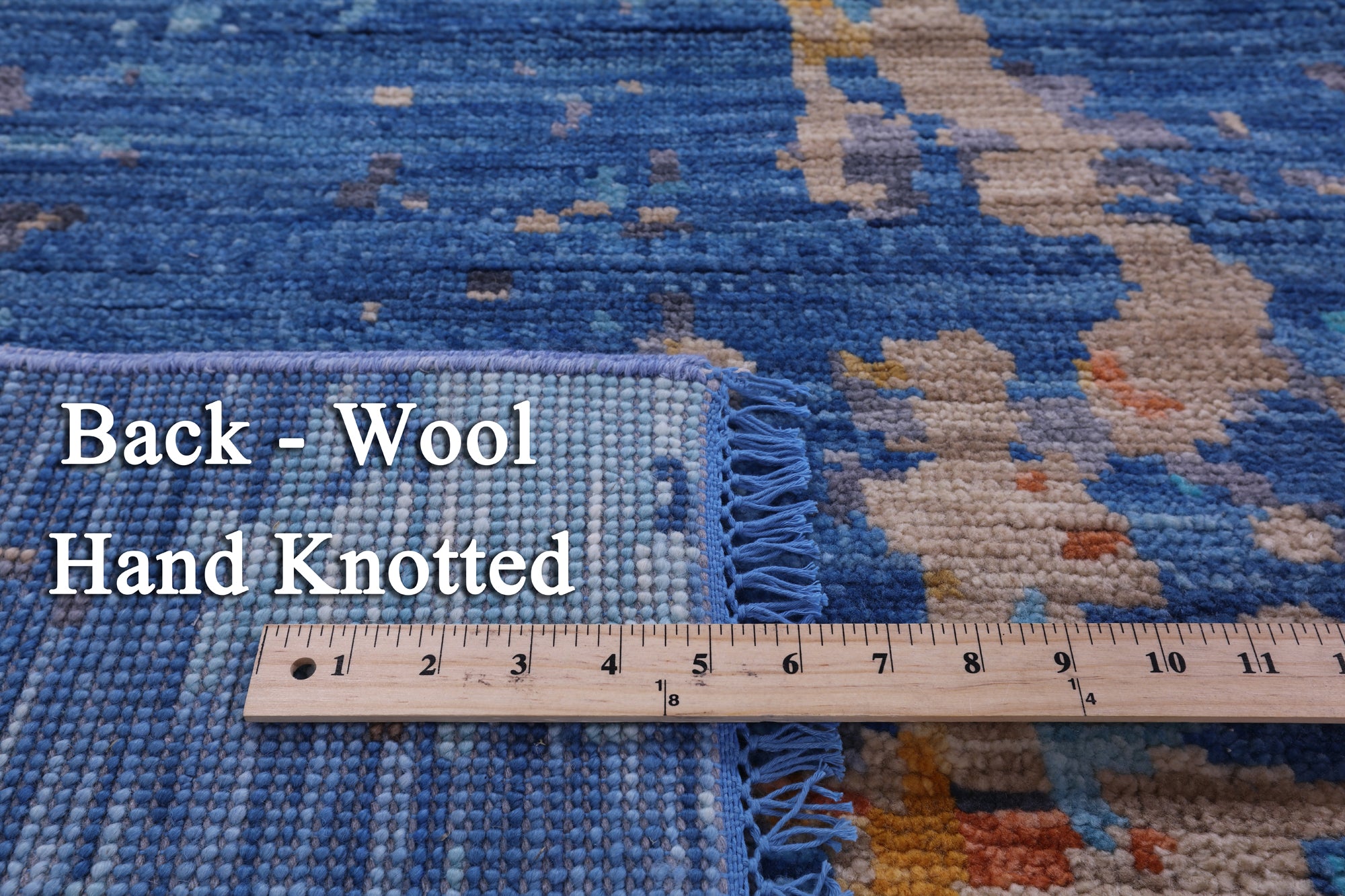Abstract Contemporary Hand Knotted Wool Rug - 9' 0" X 12' 0" - Golden Nile