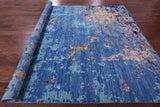 Abstract Contemporary Hand Knotted Wool Rug - 9' 0" X 12' 0" - Golden Nile
