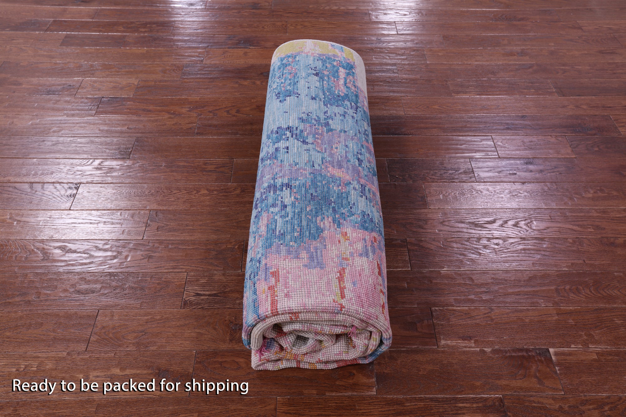 Abstract Contemporary Hand Knotted Wool Rug - 8' 1" X 10' 1" - Golden Nile