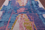 Abstract Contemporary Hand Knotted Wool Rug - 8' 1" X 10' 1" - Golden Nile