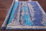 Abstract Contemporary Hand Knotted Wool Rug - 8' 0" X 9' 9" - Golden Nile