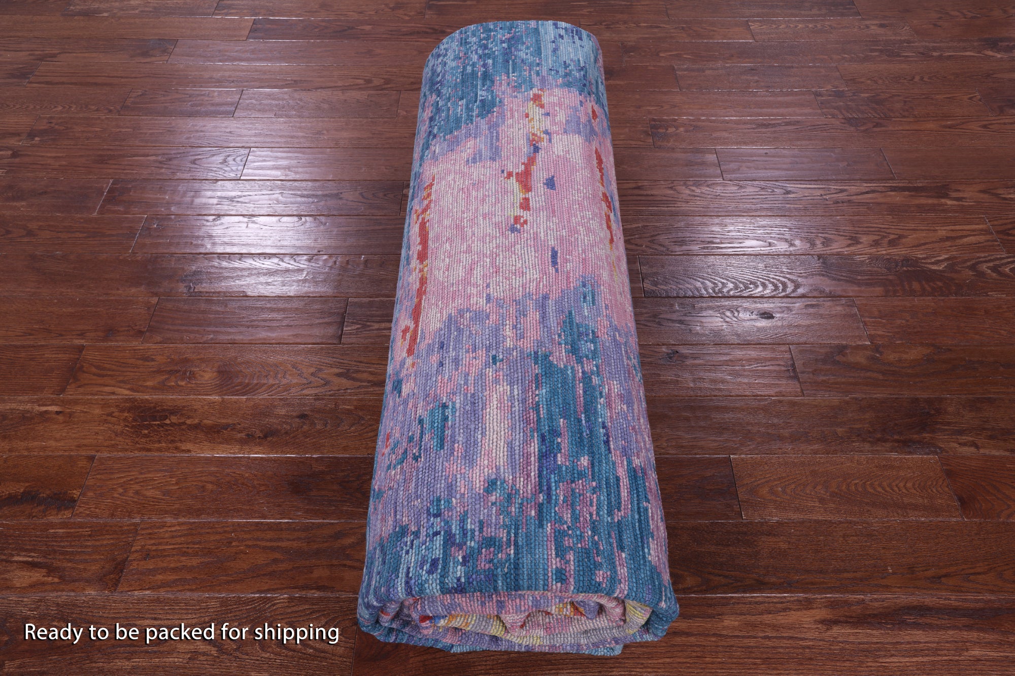 Abstract Contemproary Hand Knotted Wool Rug - 12' 2" X 14' 4" - Golden Nile