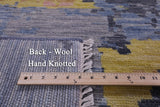 Abstract Contemporary Hand Knotted Wool Rug - 9' 1" X 11' 11" - Golden Nile
