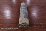Abstract Contemporary Hand Knotted Wool Rug - 9' 1" X 11' 11" - Golden Nile