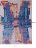 Abstract Contemporary Hand Knotted Wool Rug - 10' 2" X 13' 11" - Golden Nile