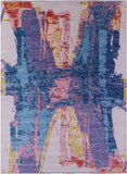 Abstract Contemporary Hand Knotted Wool Rug - 10' 2" X 13' 11" - Golden Nile