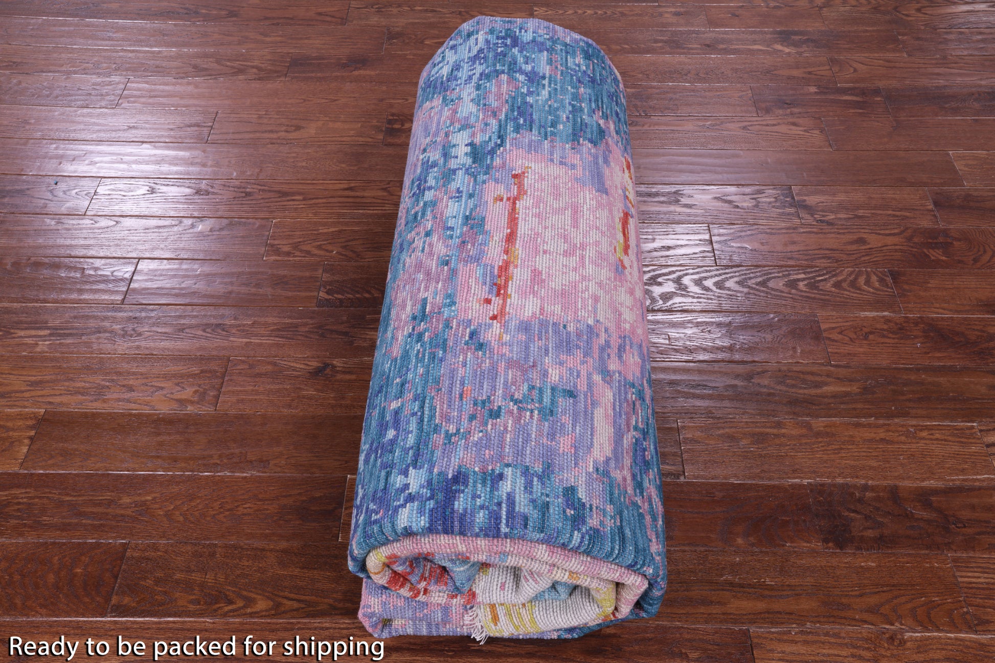 Abstract Contemporary Hand Knotted Wool Rug - 10' 2" X 13' 11" - Golden Nile