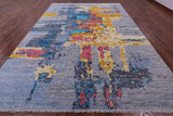 Abstract Contemporary Hand Knotted Wool Rug - 10' 0" X 13' 8" - Golden Nile